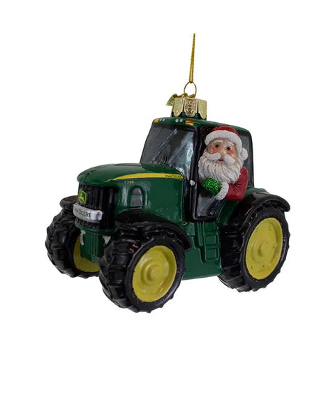 John Deere™ Glass Tractor Ornament