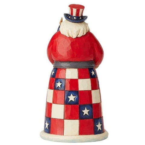 Jim Shore Heartwood Creek Star Spangled American Santa Figurine, 7"