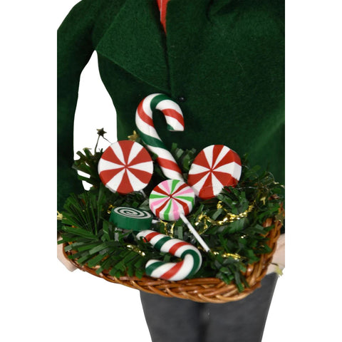 Merry Mint Man Caroler Figurine, 13"
