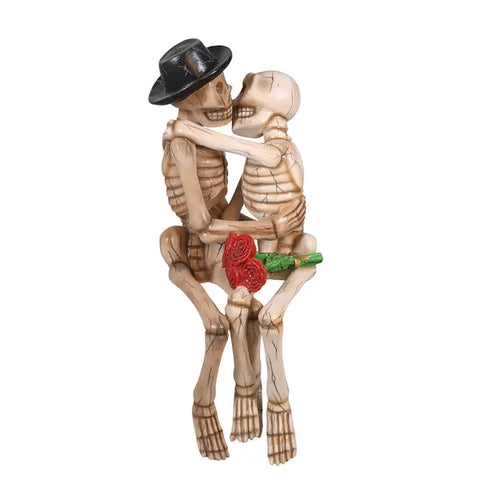 Large Kissing Skeletons Halloween Decoration, 42"