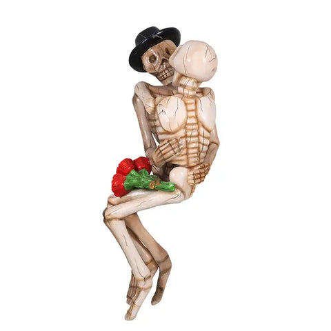 Large Kissing Skeletons Halloween Decoration, 42"