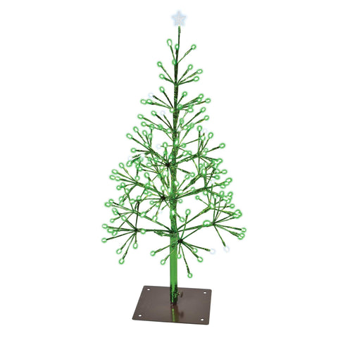 LED Shimmering Tree, 180 Lights, 2.5' (Green Twinkle)