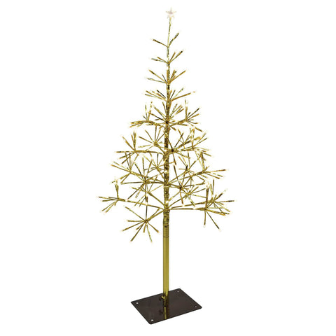 LED Shimmering Warm White Tree, 240 Lights, 3.5' (Gold Twinkle)