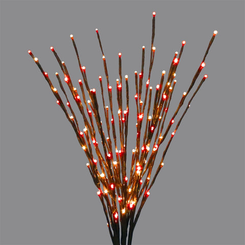 Red & Warm White Light Burst, 140 Lights, 36" (Brown Tape)