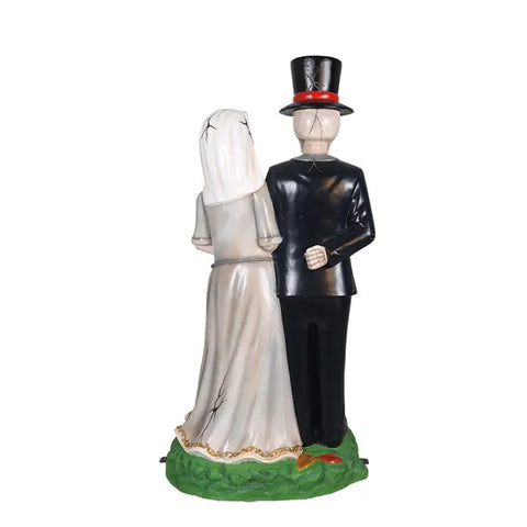 Lifesize Married Skeleton Couple Halloween Decoration, 71"