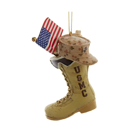 U.S. Marine Corps® Boot With Flag Ornament, 4.75"