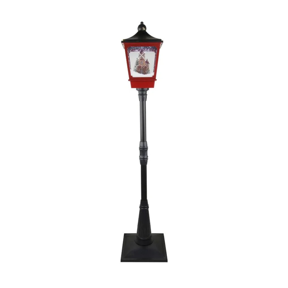 72" Snowing Lamp Post Traditional