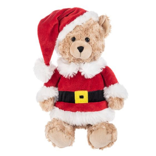 12" Joyous Santa Bear Plush