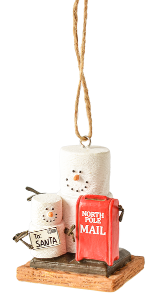2.5" S'mores Letters to Santa Ornament