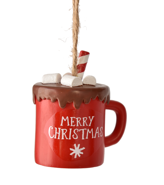 3.5" Hot Cocoa Mug Ornament - Merry Christmas