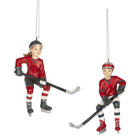 4"H Hockey Player Ornaments (sold individually)