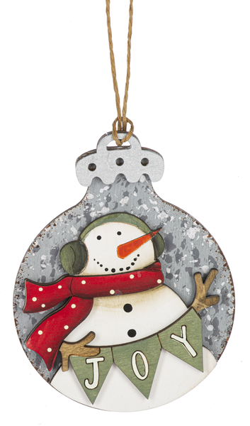 3.75" Santa & Snowman Ornaments