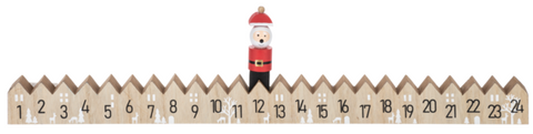 21.75" L Santa Countdown Calendar