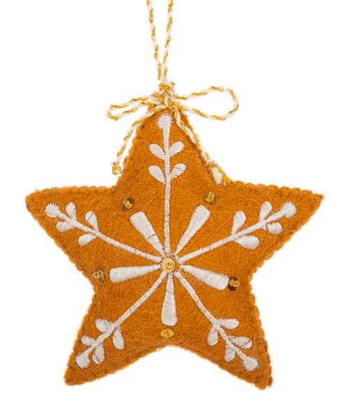 4"H Stitched Gingerbread Cookie Ornament