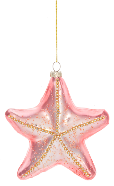 5.25"H Beaded Starfish Ornament
