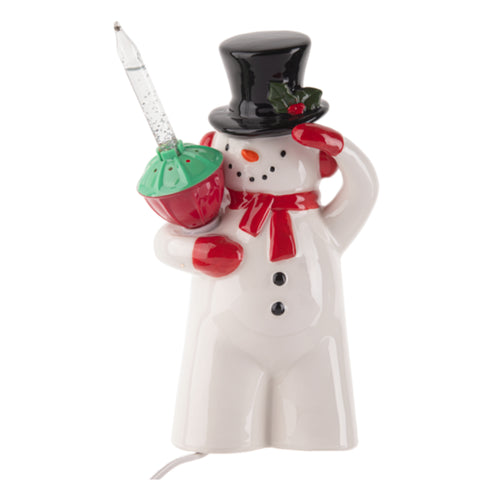 LED Light Up Bubble Light Snowman Figurine