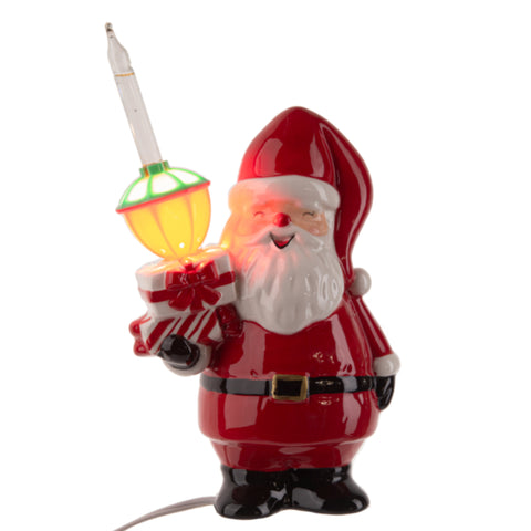 LED Light Up Bubble Light Santa Figurine