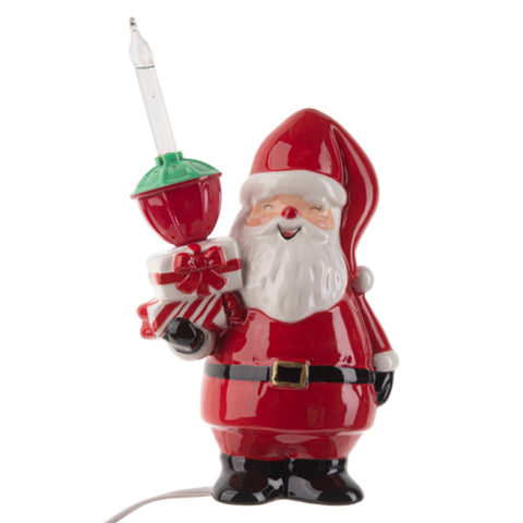 LED Light Up Bubble Light Santa Figurine