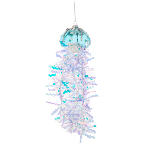 Jelly Fish Glass Ornament