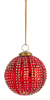 Textured Cranberry Kugel Ball Glass Ornaments (6 Styles - Sold Individually)