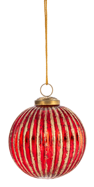 Textured Cranberry Kugel Ball Glass Ornaments (6 Styles - Sold Individually)