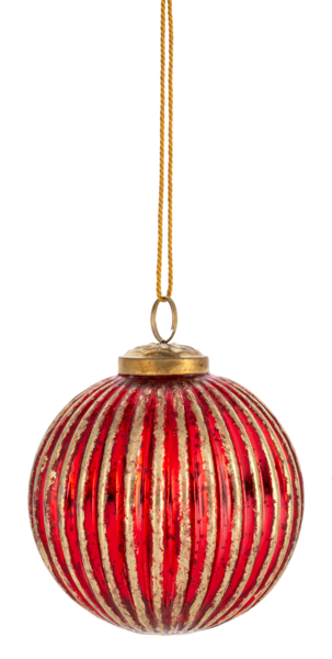 Textured Cranberry Kugel Ball Glass Ornaments (6 Styles - Sold Individually)