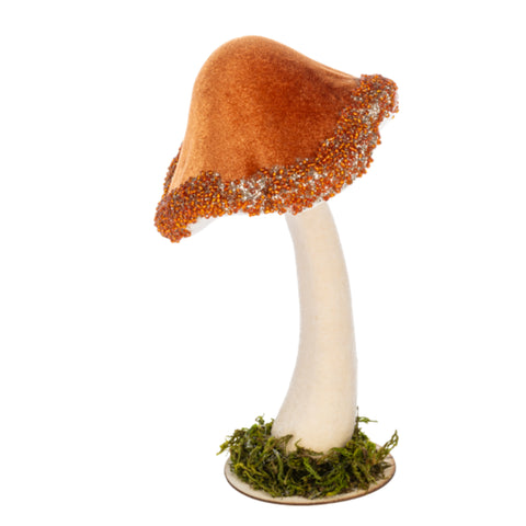 Mushroom Figurine, 8"H