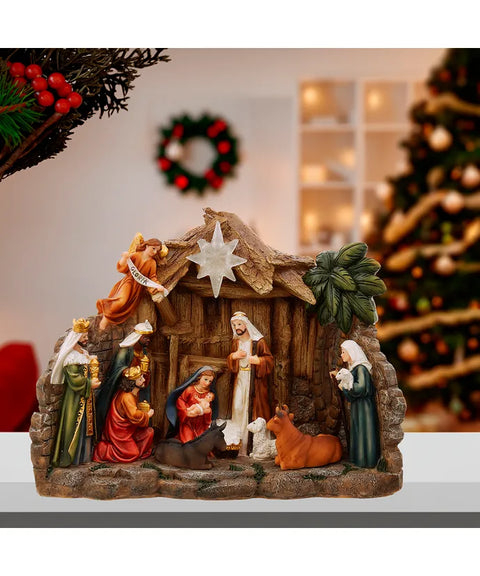 10.4" Battery Operated Light-Up Nativity