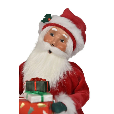 Santa on Sled Caroler Figurine, 13"