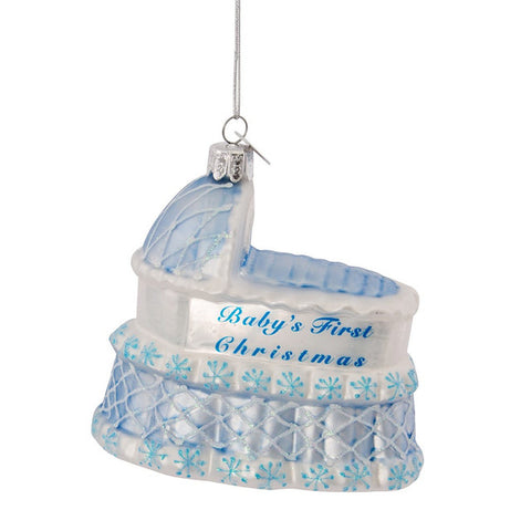 Noble Gems™ Glass Baby Boy Ornaments, 4" (Set of 4)