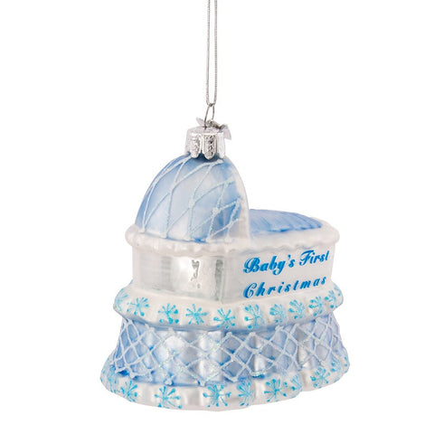 Noble Gems™ Glass Baby Boy Ornaments, 4" (Set of 4)