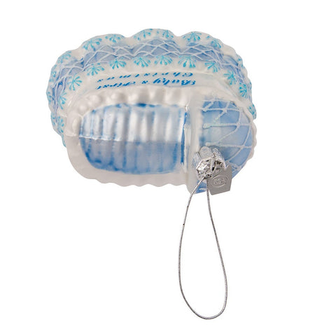 Noble Gems™ Glass Baby Boy Ornaments, 4" (Set of 4)