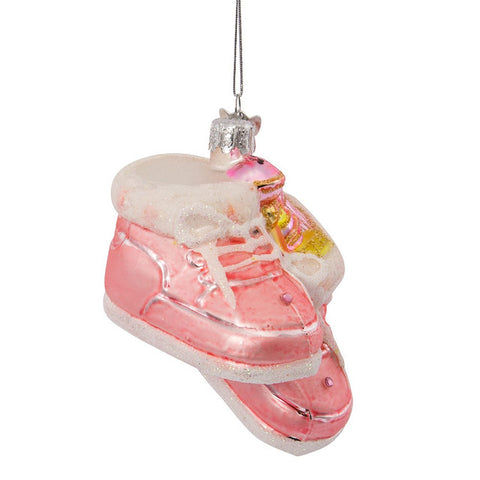 Noble Gems™ Glass Baby Girl Ornaments, 4" (Set of 4)