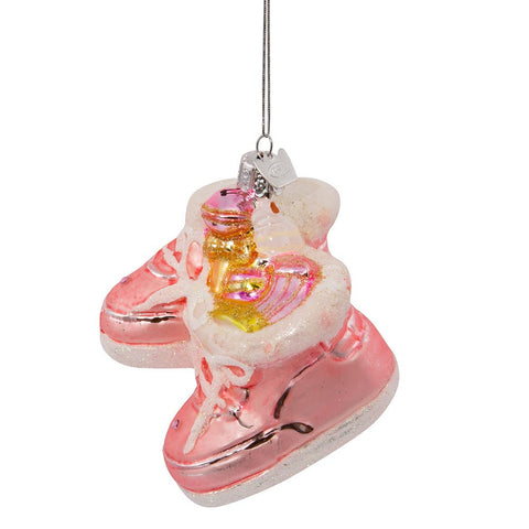 Noble Gems™ Glass Baby Girl Ornaments, 4" (Set of 4)