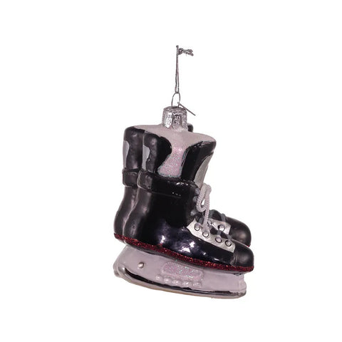 Noble Gems™ Ice Hockey Skates Glass Ornament, 4.25"