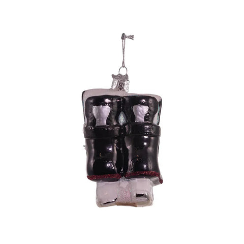 Noble Gems™ Ice Hockey Skates Glass Ornament, 4.25"