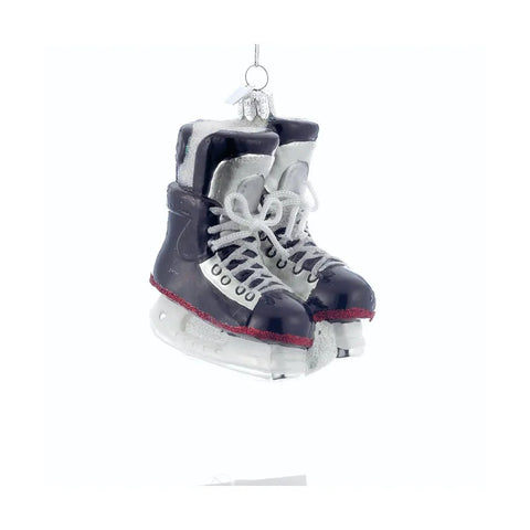 Noble Gems™ Ice Hockey Skates Glass Ornament, 4.25"