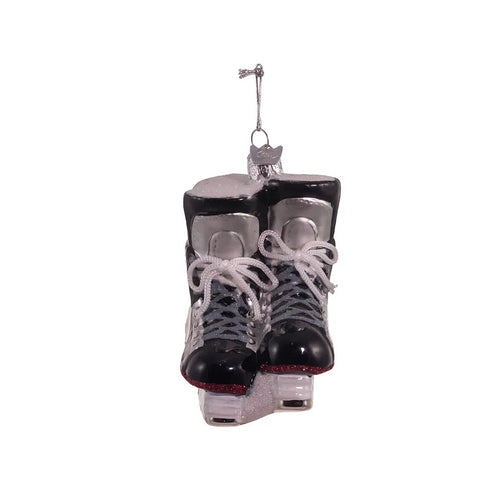 Noble Gems™ Ice Hockey Skates Glass Ornament, 4.25"