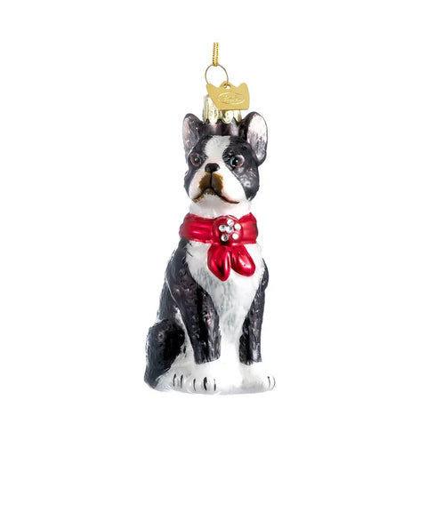 Noble Gems™ Boston Terrier Glass Ornament