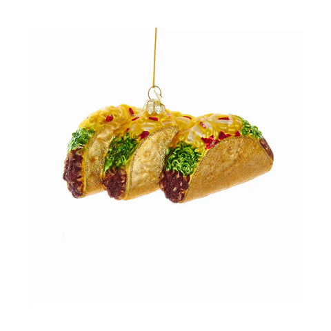 Noble Gems™ Tacos Glass Ornament, 5.25"