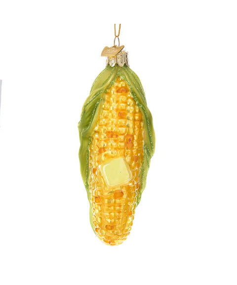 Noble Gems™ Corn On The Cob Glass Ornament