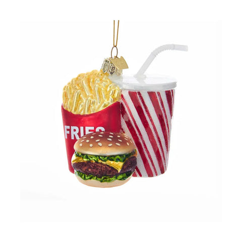 Noble Gems™ Glass Fast Food Combo Ornament, 3.5"