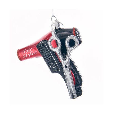Noble Gems™ Hair Stylist Glass Ornament, 4.5"
