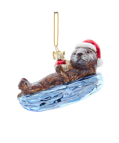 Noble Gems™ Sea Otter Glass Ornament