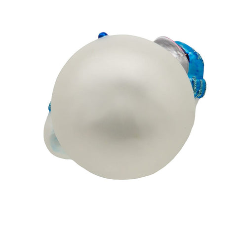 Noble Gems™ Glass Hanukkah Snowman Ornament, 4.25"