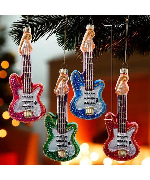 Noble Gems™ Glass Electric Guitar Ornament (4 Styles – Sold individually)