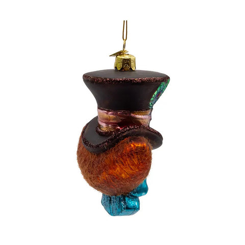 Noble Gems™ Glass Hatter Head Ornament, 4.5"