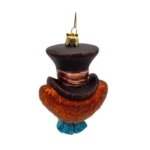 Noble Gems™ Glass Hatter Head Ornament, 4.5"