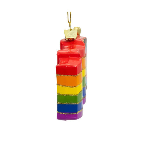 Noble Gems™ Glass Progress Pride Flag Ornament, 3.5"