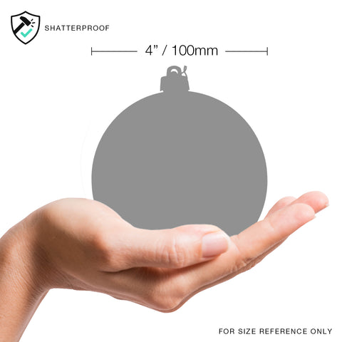 Shatterproof Plastic Burgundy Pearlized Ball Ornament, 4" (100MM)